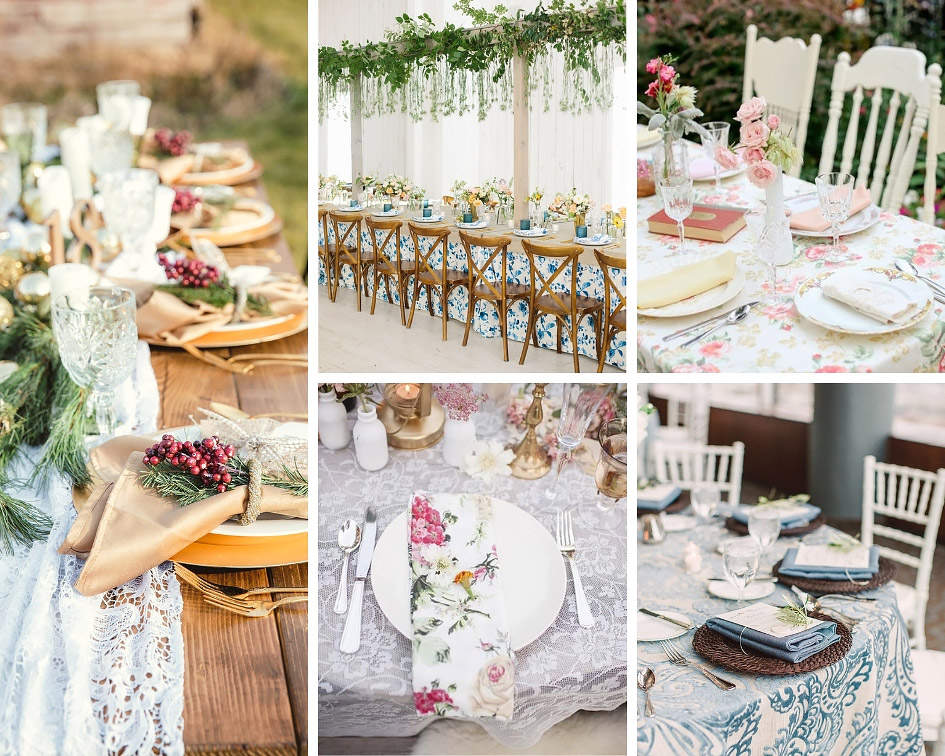 скатерть на свадебный стол цветочный узор