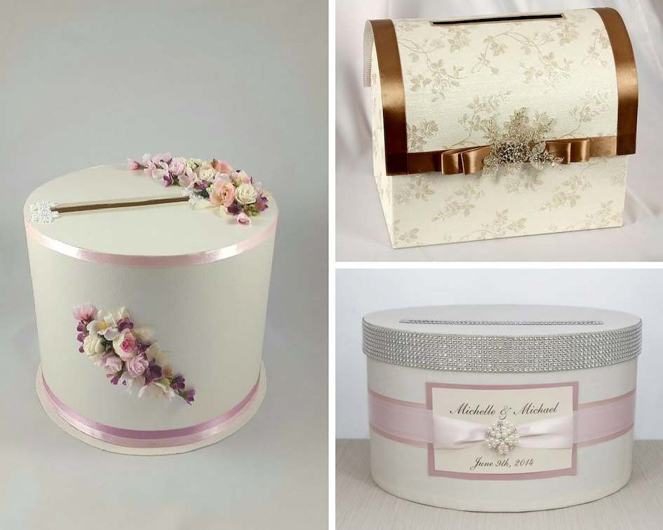 классическая свадебная коробка для денег