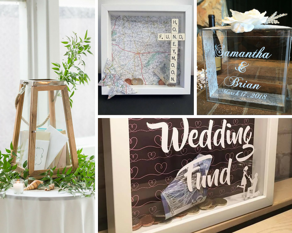 прозрачная свадебная коробка