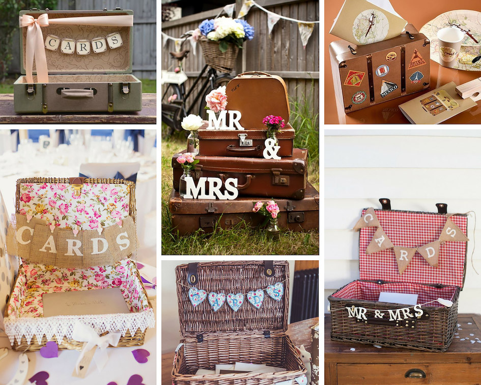 чемодан для открыток на свадьбе