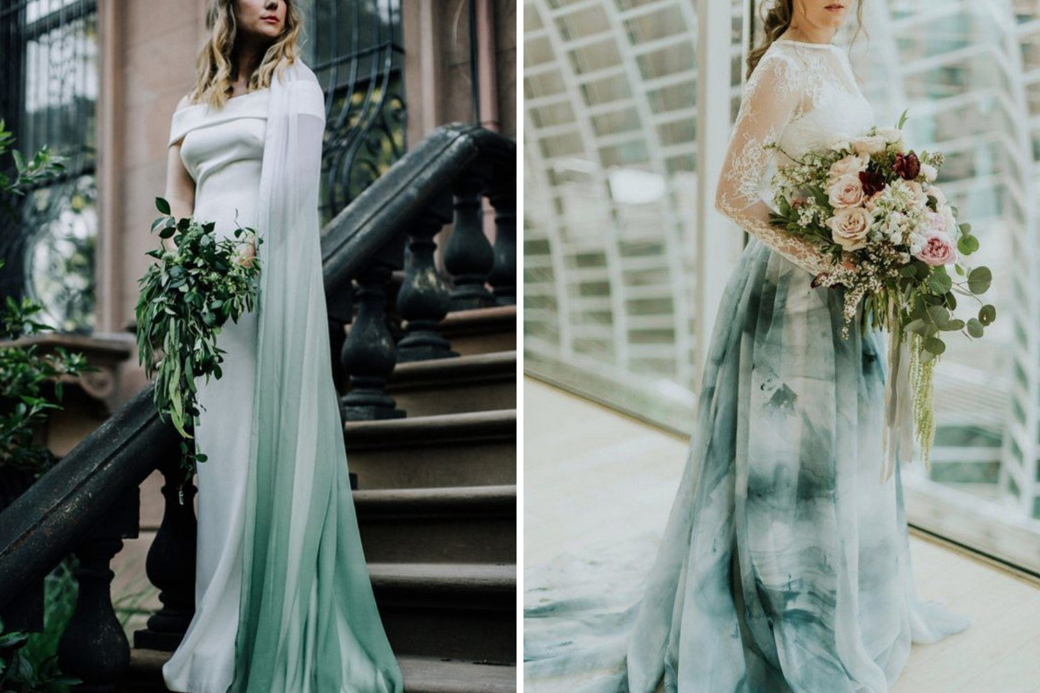 Весільне плаття в смарагдовому кольорі