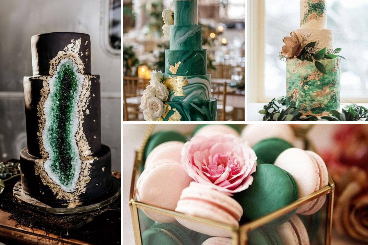 Солодкий стіл у відтінку смарагд