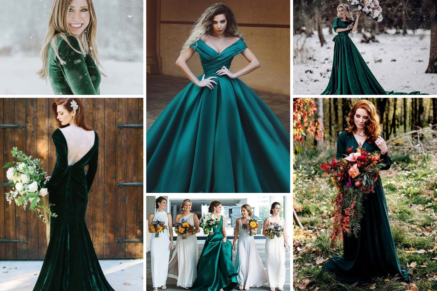 смарагдова сукня нареченої для фотосесії