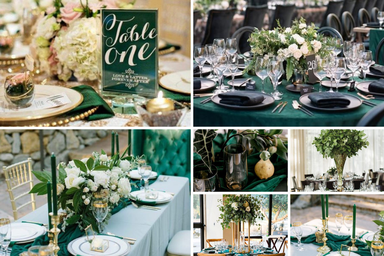 Композиції на столи в смарагдовому