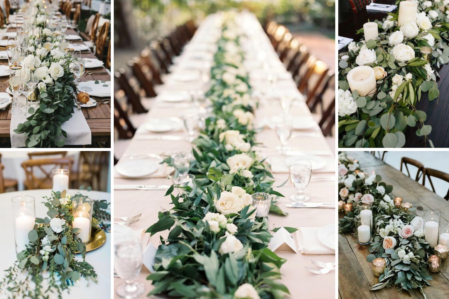  Гирлянды из растений и цветов: настольный декор фото