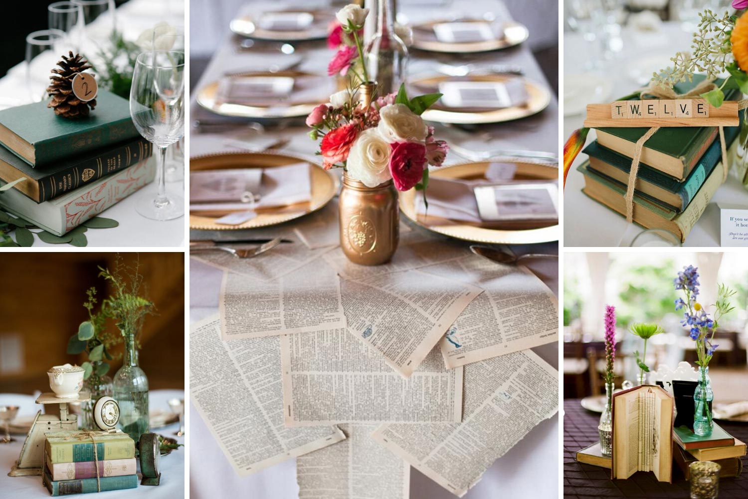 Настольные декорации в ретро стиле: идеи с книгами