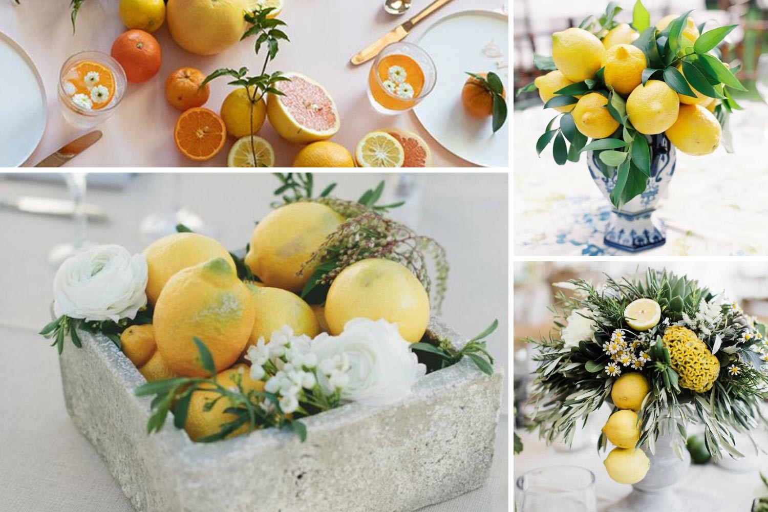 Фруктовый декор на свадьбу: лимоны фото
