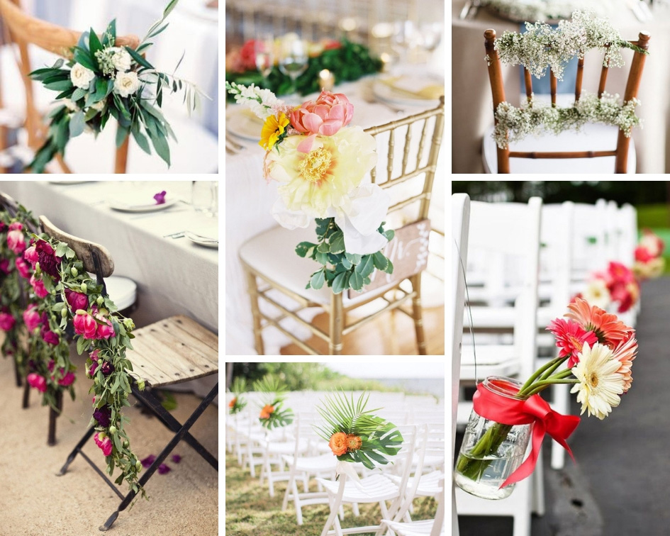 прикрасити стільці на весілля