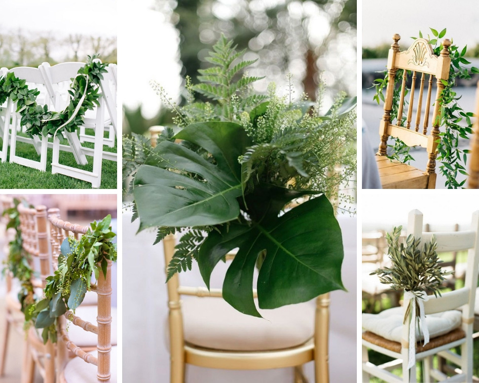 декор весільних стільців