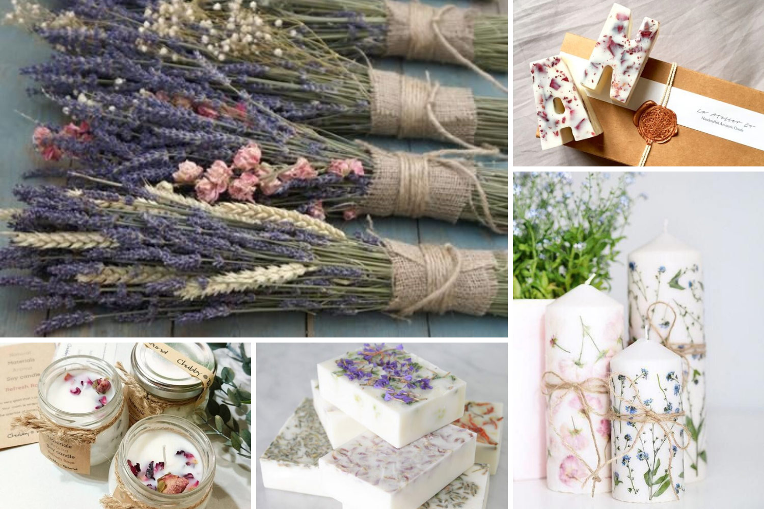 Подарки гостям свадьбы. Мыло с сухими цветами