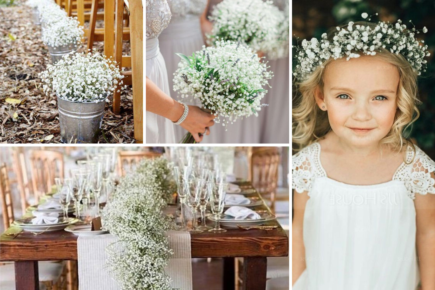 Декор, букет с гипсофилой фото