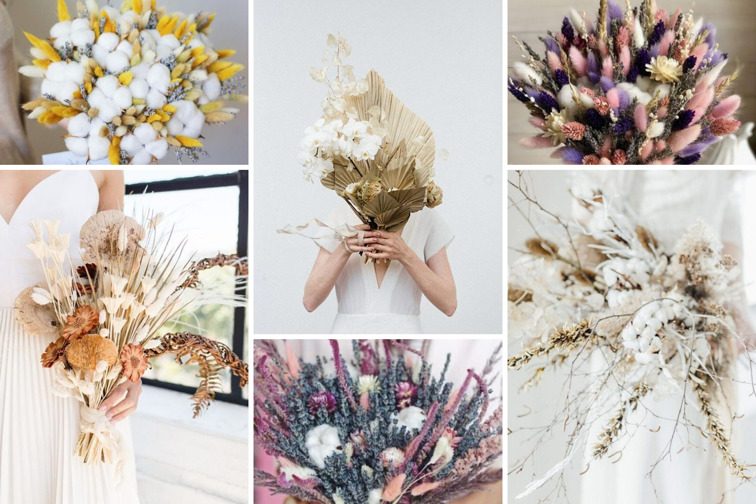 Букет невесты из сухоцветов фото