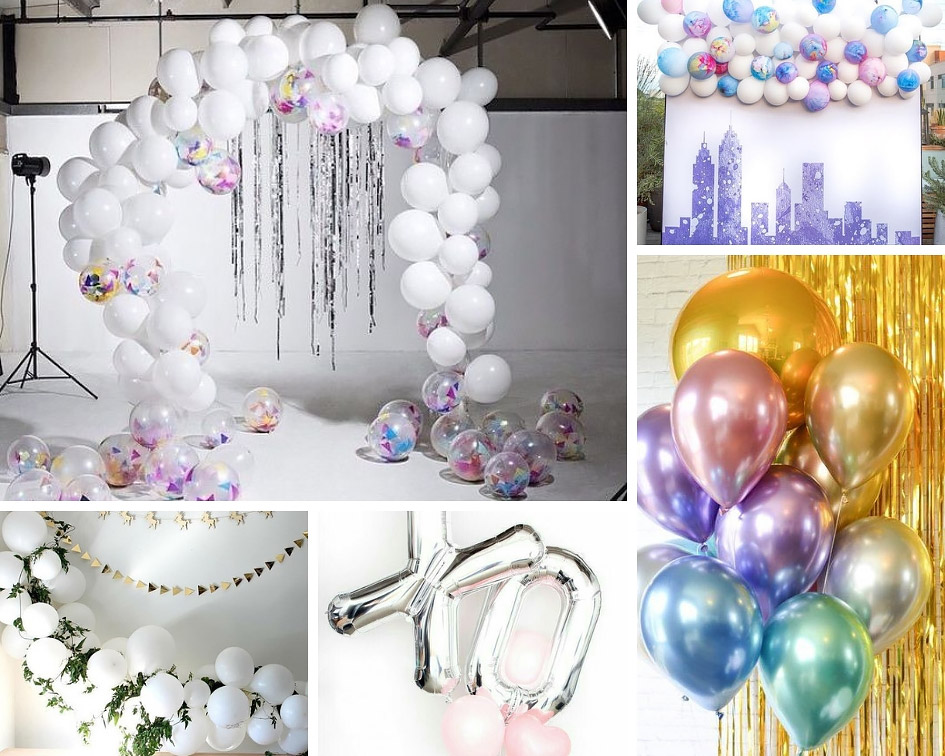 повітряні кулі на президії молодят