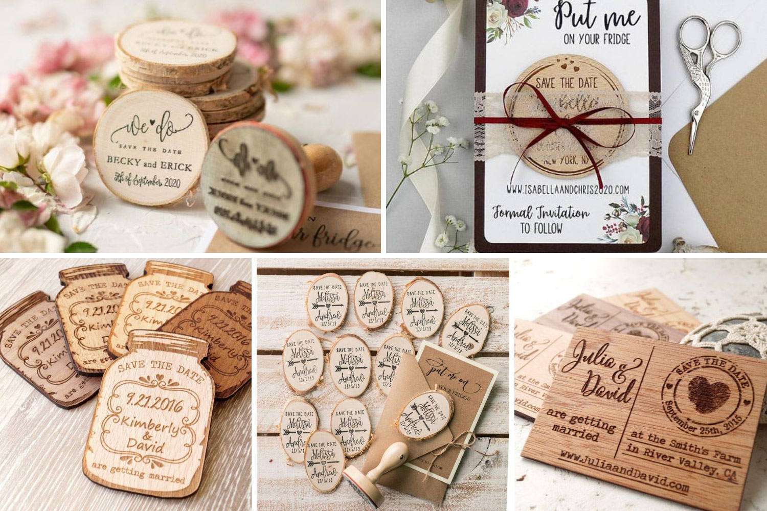 приглашения на свадьбу из дерева