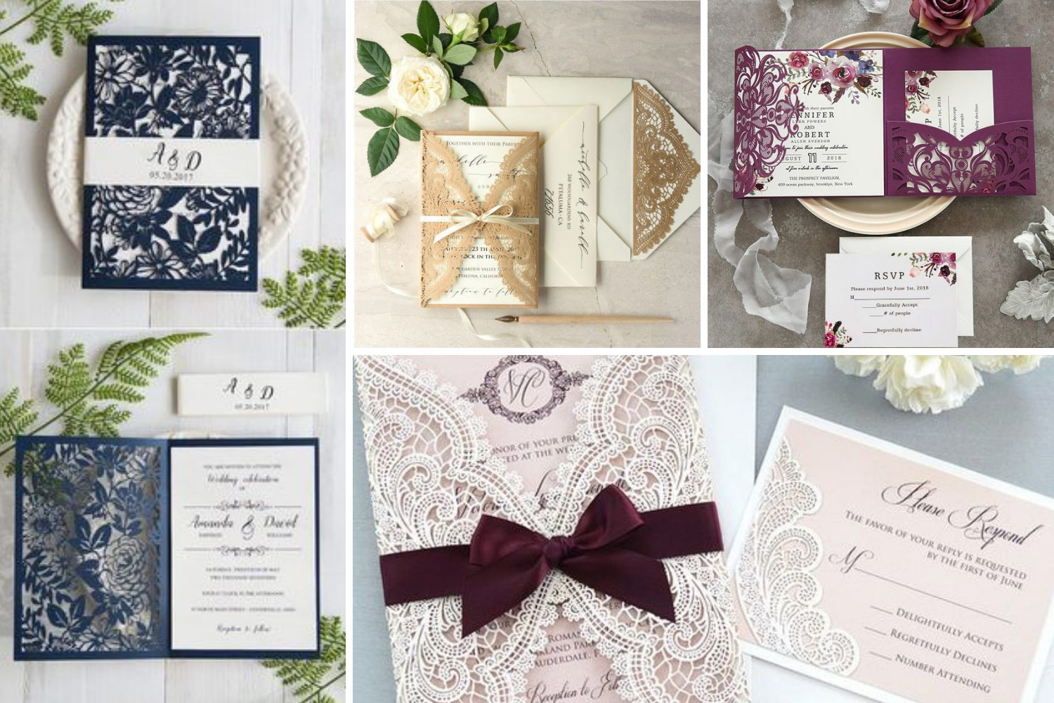 Пригласительные ручной работы: осеннее кружево