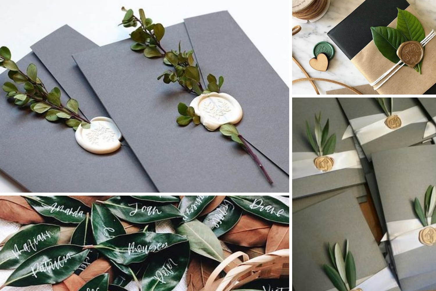 растительный декор на пригласительных