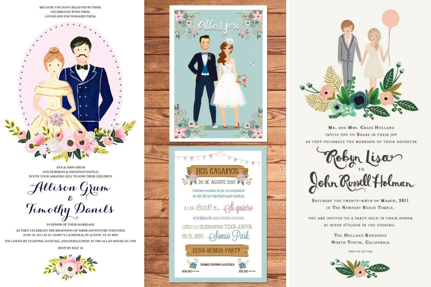 романтические пригласительные